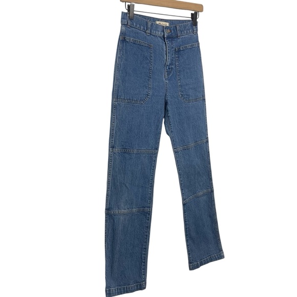 Madewell The '90s Straight Utility Jean Medium Wash Size 25 - Picture 5 of 12